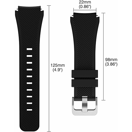 Bracelet Classique Noir pour Samsung Gear S3 Frontier
