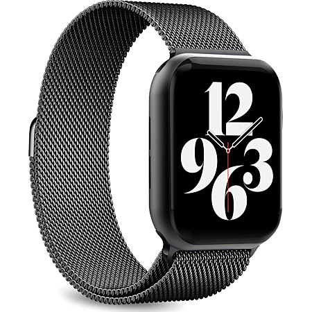 Bracelet Milanese pour montre Apple Noir Aspitech