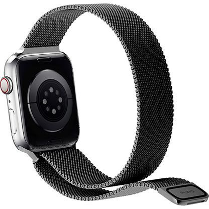 Bracelet Milanese pour montre Apple Noir Aspitech